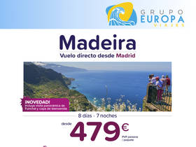 MADEIRA con VUELO DIRECTO desde MADRID